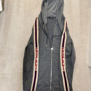 Mens full zip up. Dark Grey GG logo’s on both sleeves